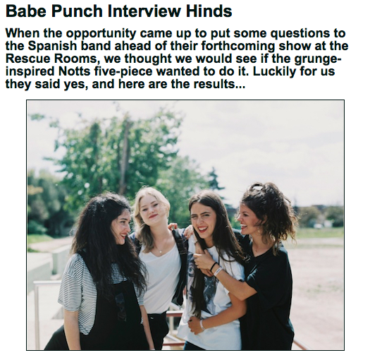 Hinds interview