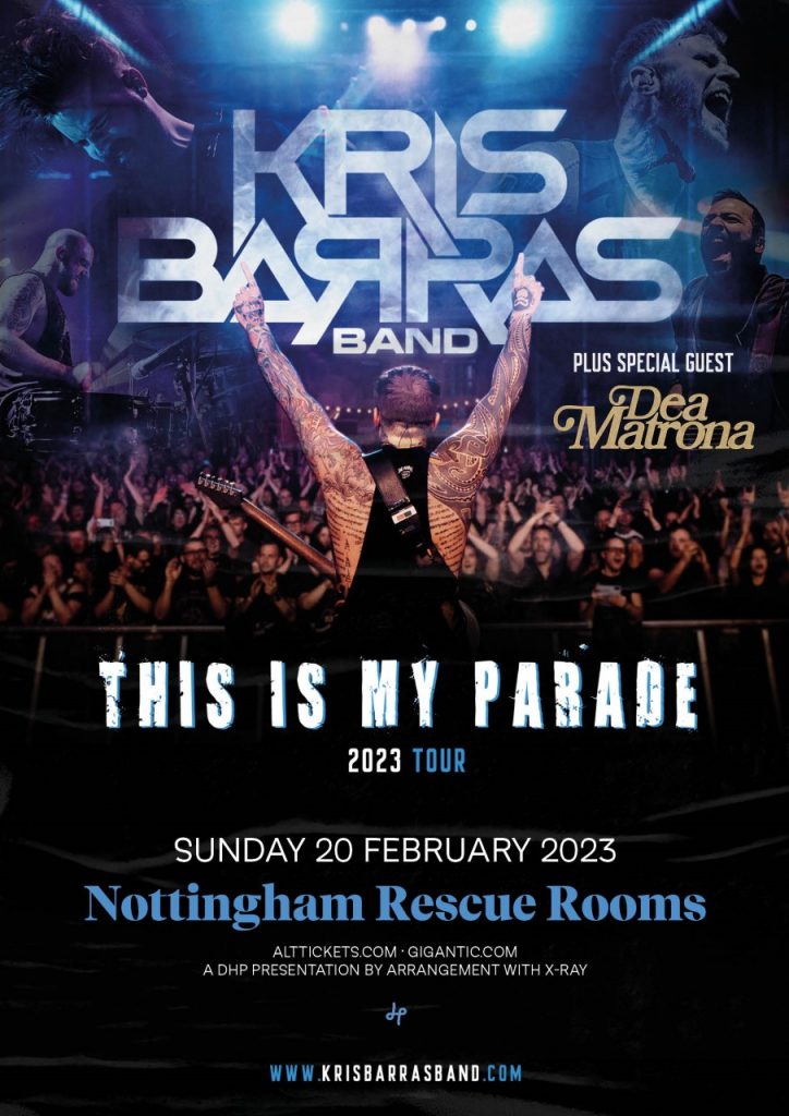 Kris Barras Band Poster Rescue Rooms Nottingham 2023
